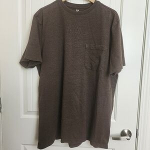 Outdoor Life River Washed Pocket Tee Bark Brown Crew Neck Men's T Shirt Sz. XXLT